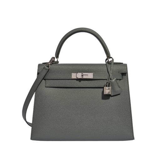 Hermes Kelly 28 Vert Amande Epsom Leather