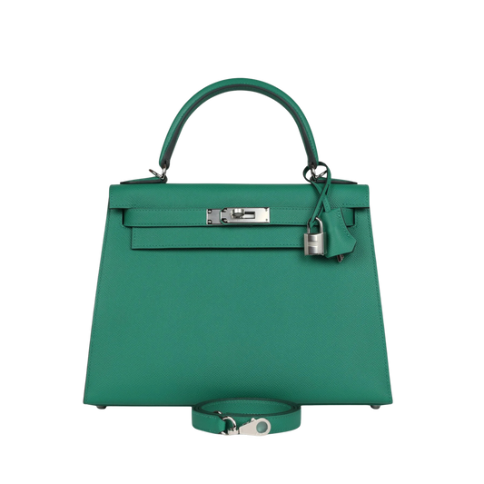 Hermes Kelly 28 Vert Vertigo Epsom Leather