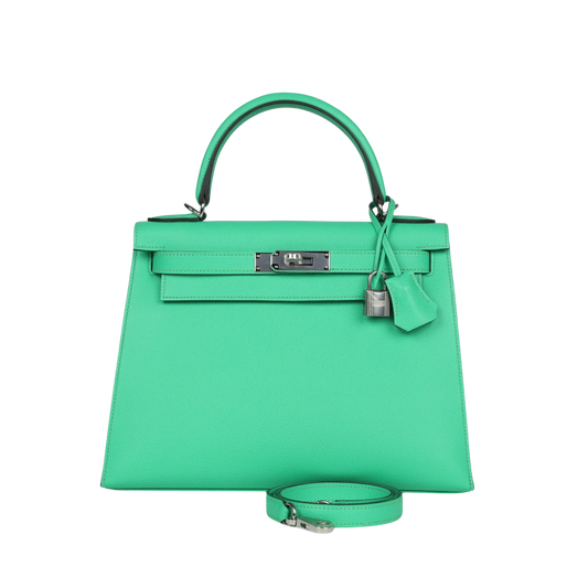 Hermes Kelly 28 Vert Comics Epsom Leather