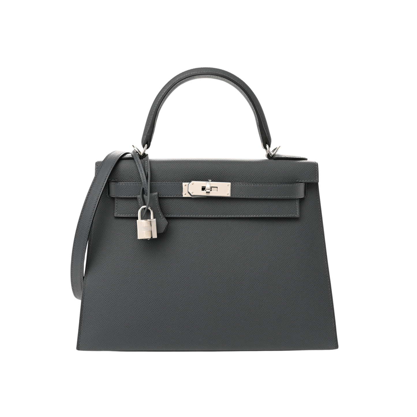 Hermes Kelly 28 Gris Misty Epsom Leather
