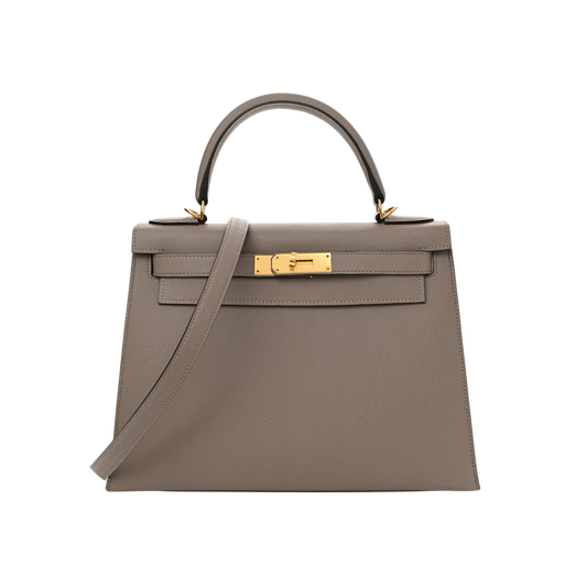 Hermes Kelly 28 Gris Asphalte Epsom Leather