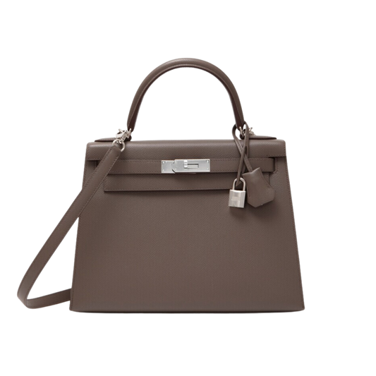Hermes Kelly 28 Etain Epsom Leather