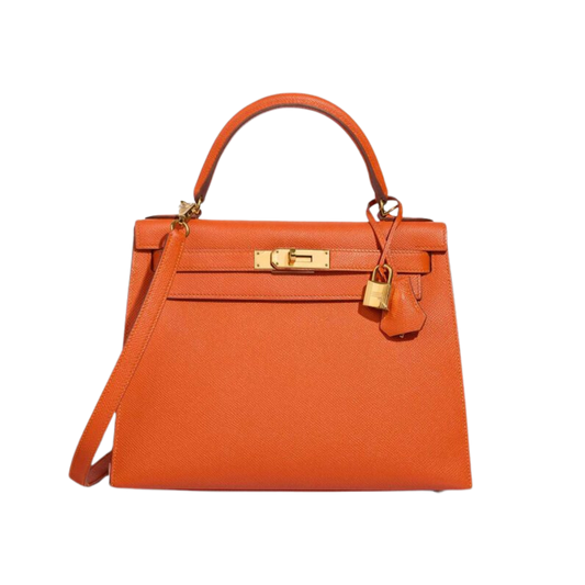 Hermes Kelly 28 Feu Epsom Leather