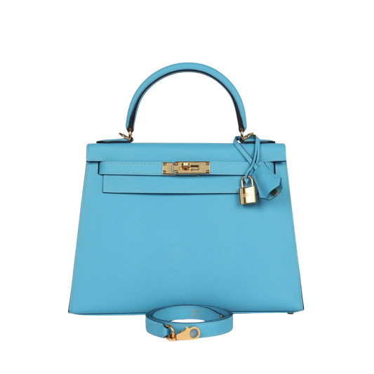 Hermes Kelly 28 Bleu du Nord Epsom Leather