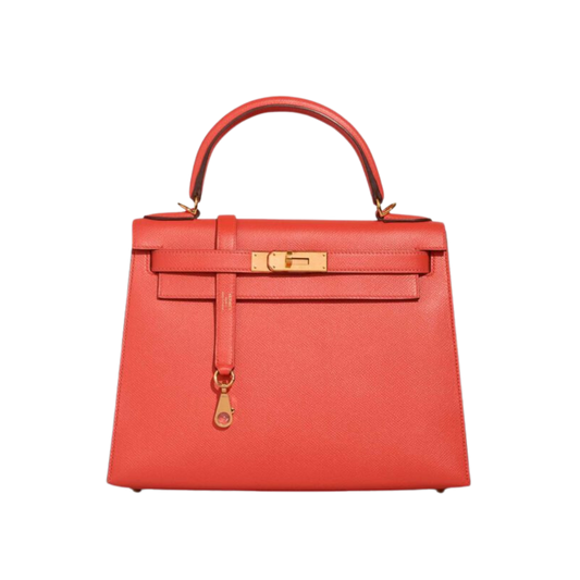Hermes Kelly 28 Rose Jaipur Epsom Leather