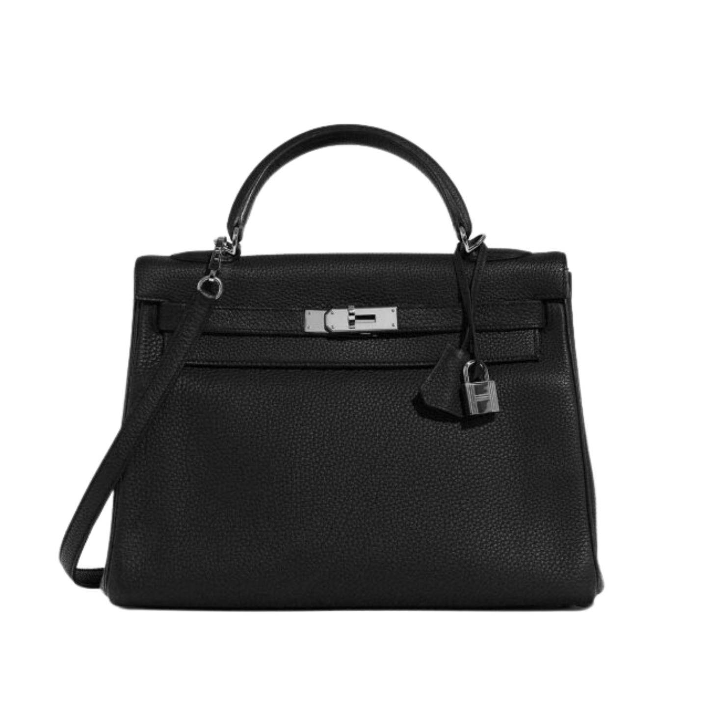 Hermes Kelly 32 Noir Togo Leather