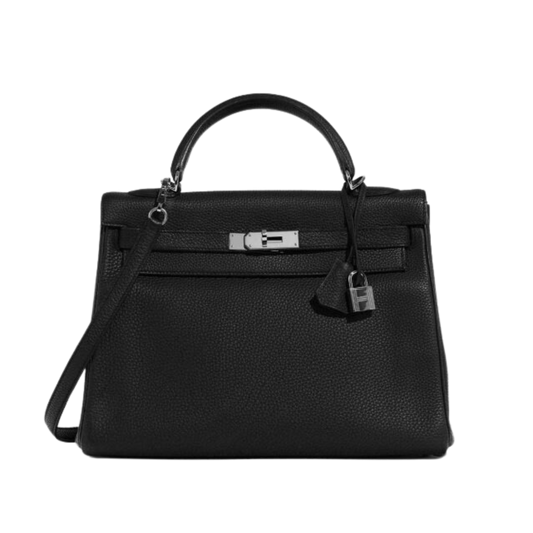 Hermes Kelly 32 Noir Togo Leather