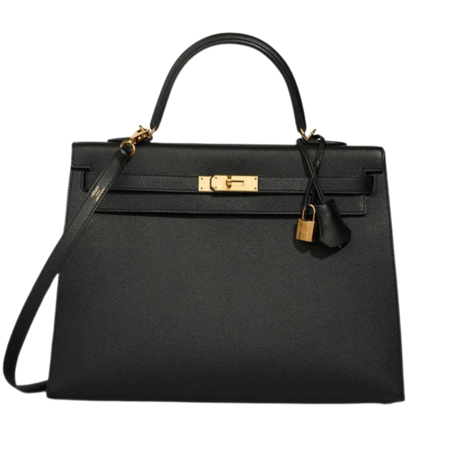 Hermes Kelly 35 Noir Epsom Leather