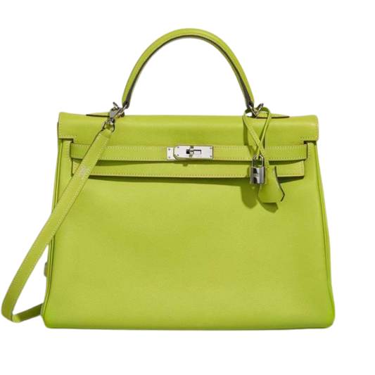 Hermes Kelly 35 Kiwi Epsom Leather