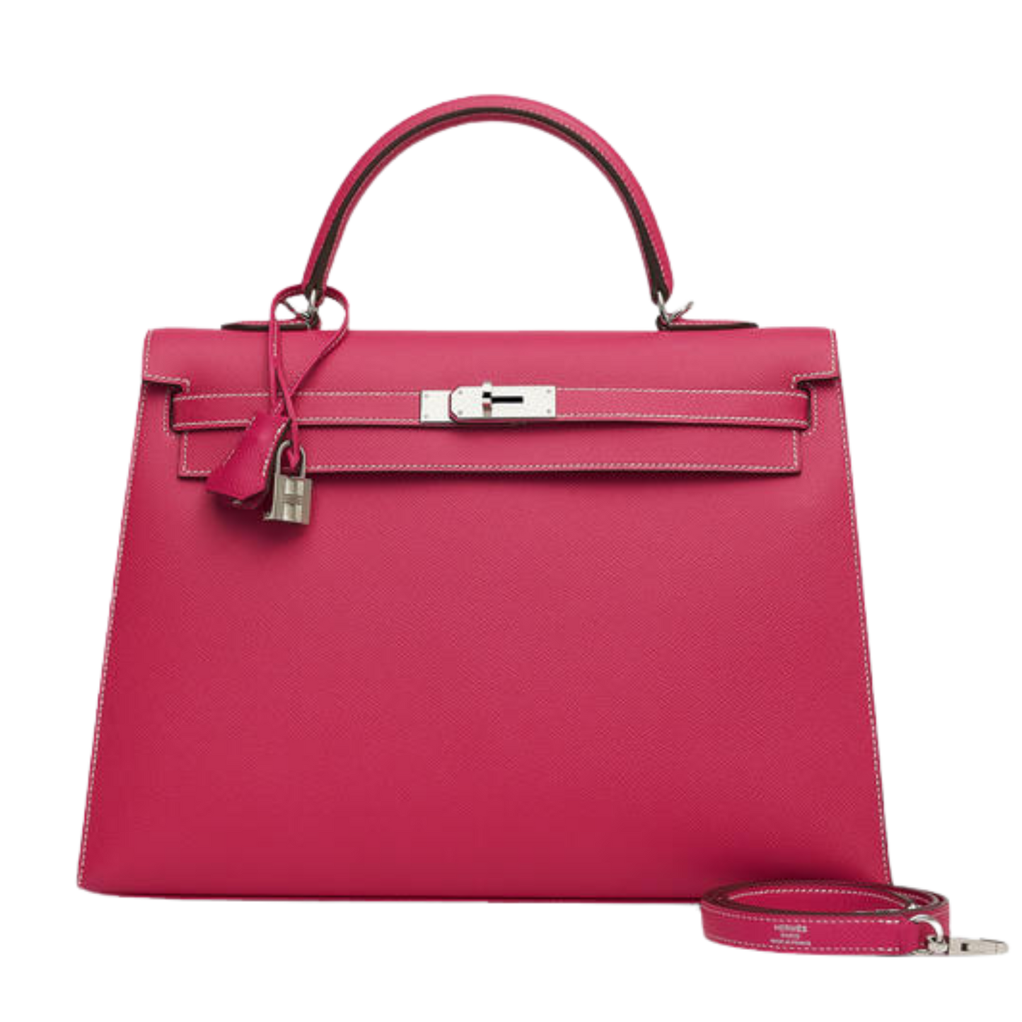 Hermes Kelly 35 Rose Tyrien Epsom Leather