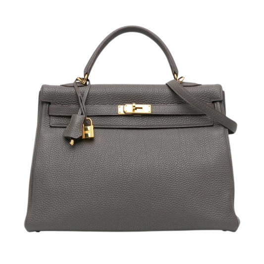 Hermes Kelly 35 Etain Togo Leather