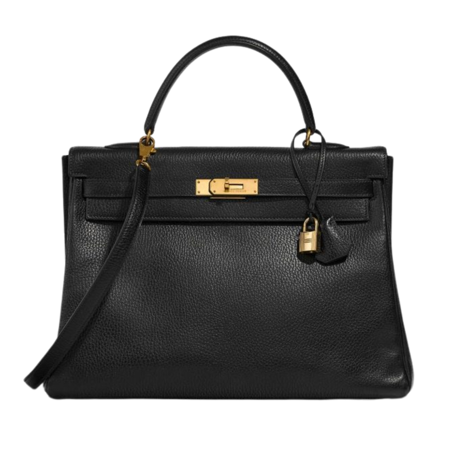 Hermes Kelly 35 Noir Clemence Leather