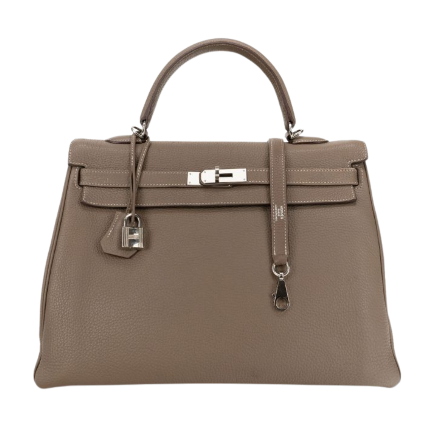 Hermes Kelly 35 Etoupe Clemence Leather