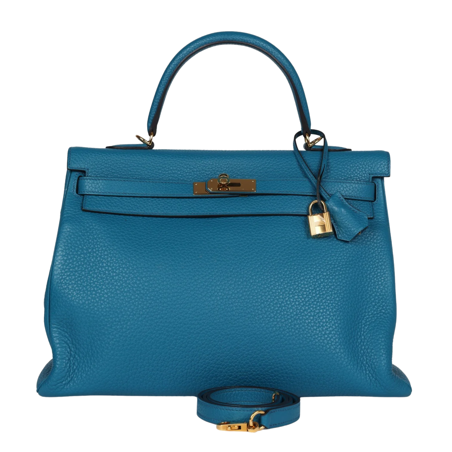 Hermes Kelly 35 Cobalt Clemence Leather
