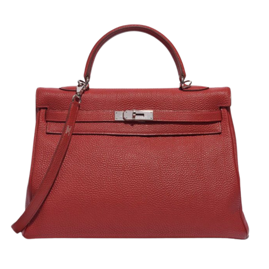 Hermes Kelly 35 Rouge Piment Clemence Leather