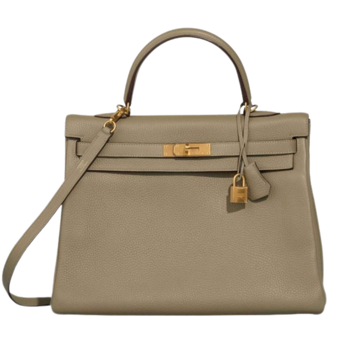 Hermes Kelly 35 Sauge Clemence Leather