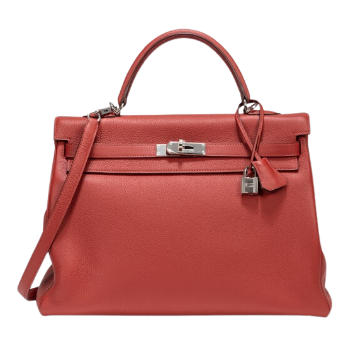 Hermes Kelly 35 Rouge Venitien Clemence Leather