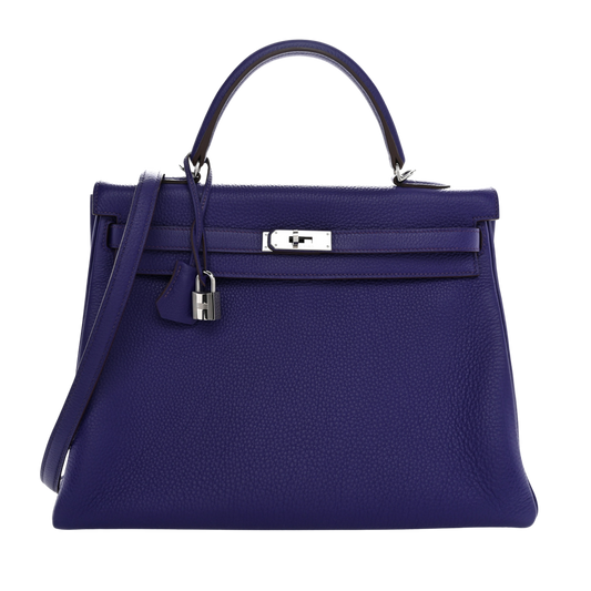 Hermes Kelly 35 Iris Togo Leather