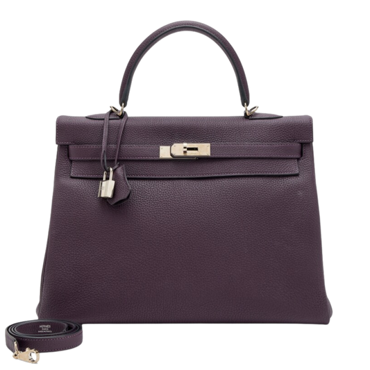 Hermes Kelly 35 Raisin Togo Leather