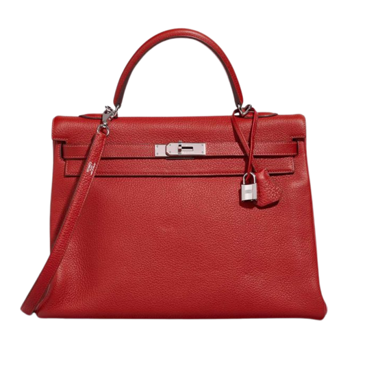 Hermes Kelly 35 Rouge Vif Togo Leather