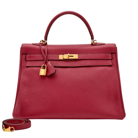 Hermes Kelly 35 Rubis Togo Leather