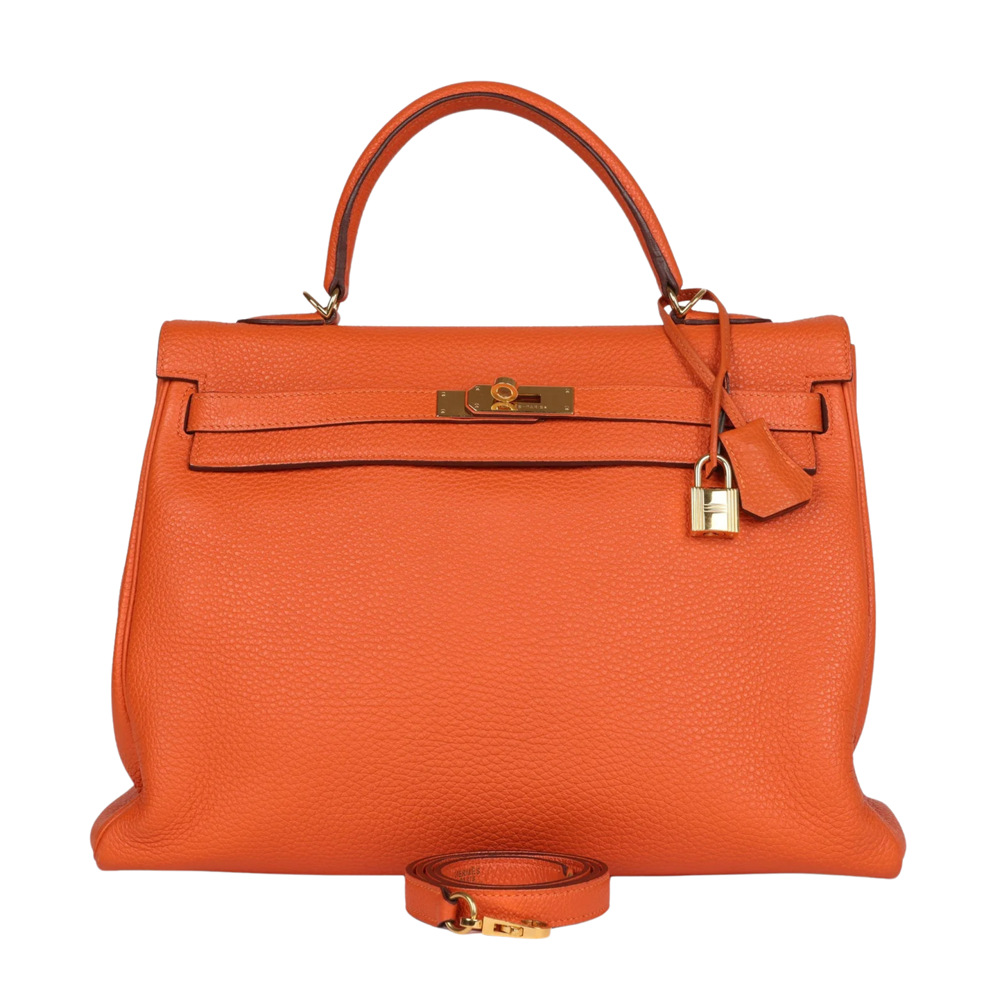 Hermes Kelly 35 Orange H Togo Leather