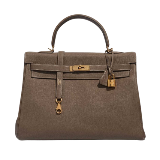 Hermes Kelly 35 Etoupe Togo Leather