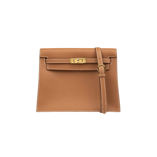 Hermes Kelly Danse Gold Evercolor Leather