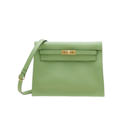 Hermes Kelly Danse Vert Criquet Evercolor Leather