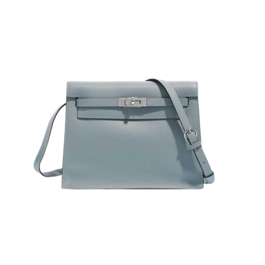 Hermes Kelly Danse Bleu Lin Evercolor Leather