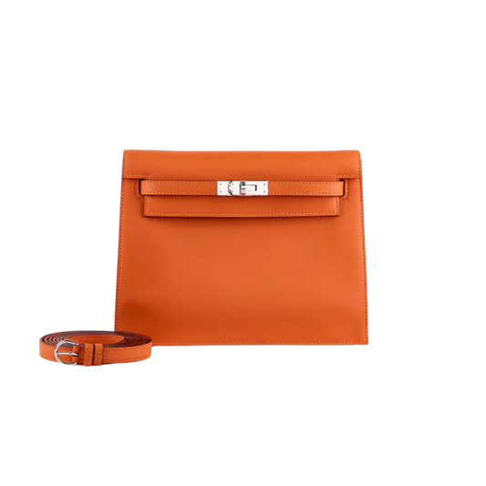Hermes Kelly Danse Orange H Swift Leather