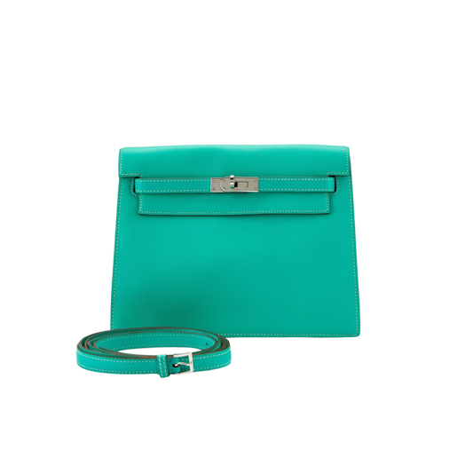 Hermes Kelly Danse Bleu Lagon Swift Leather