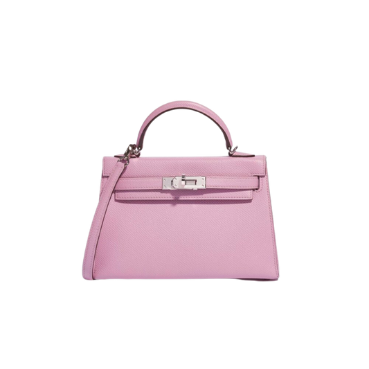 Hermes Kelly 20 Mauve Sylvestre Epsom Leather