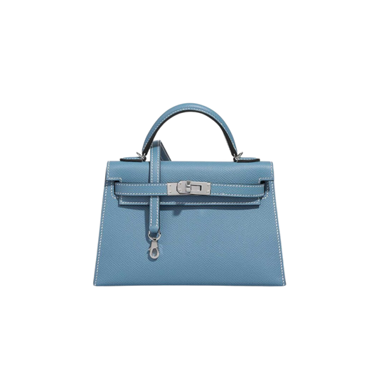 Hermes Kelly 20 Bleu Jean Epsom Leather