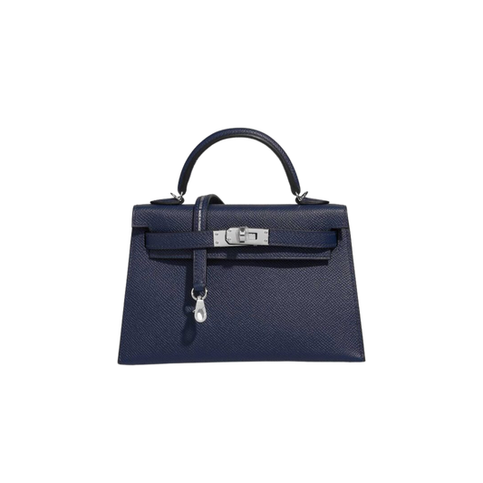 Hermes Kelly 20 Bleu Navy Epsom Leather