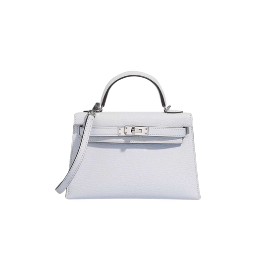 Hermes Kelly 20 Bleu Brume Epsom Leather