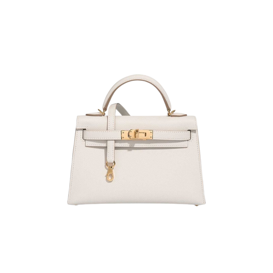 Hermes Kelly 20 Gris Pale Epsom Leather