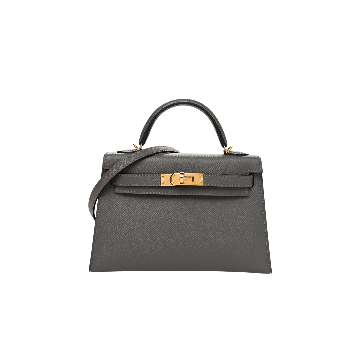 Hermes Kelly 20 Gris Meyer Epsom Leather