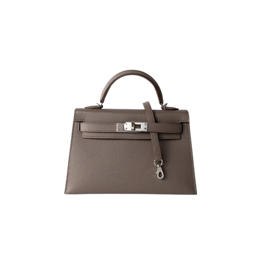 Hermes Kelly 20 Etain Epsom Leather