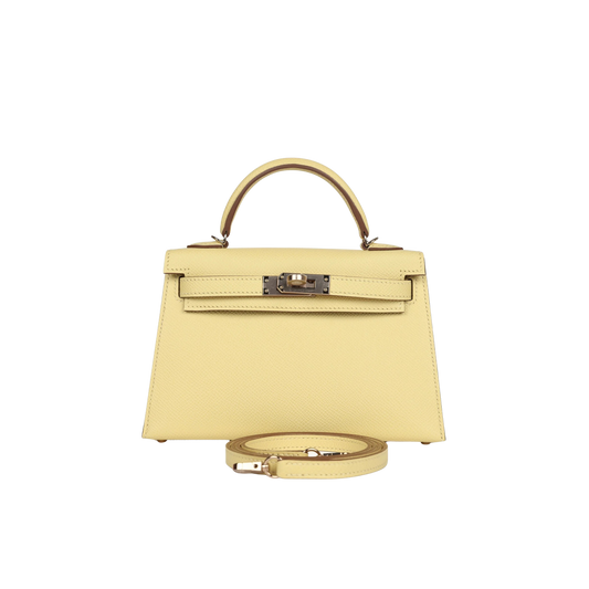 Hermes Kelly 20 Jaune Poussin Epsom Leather
