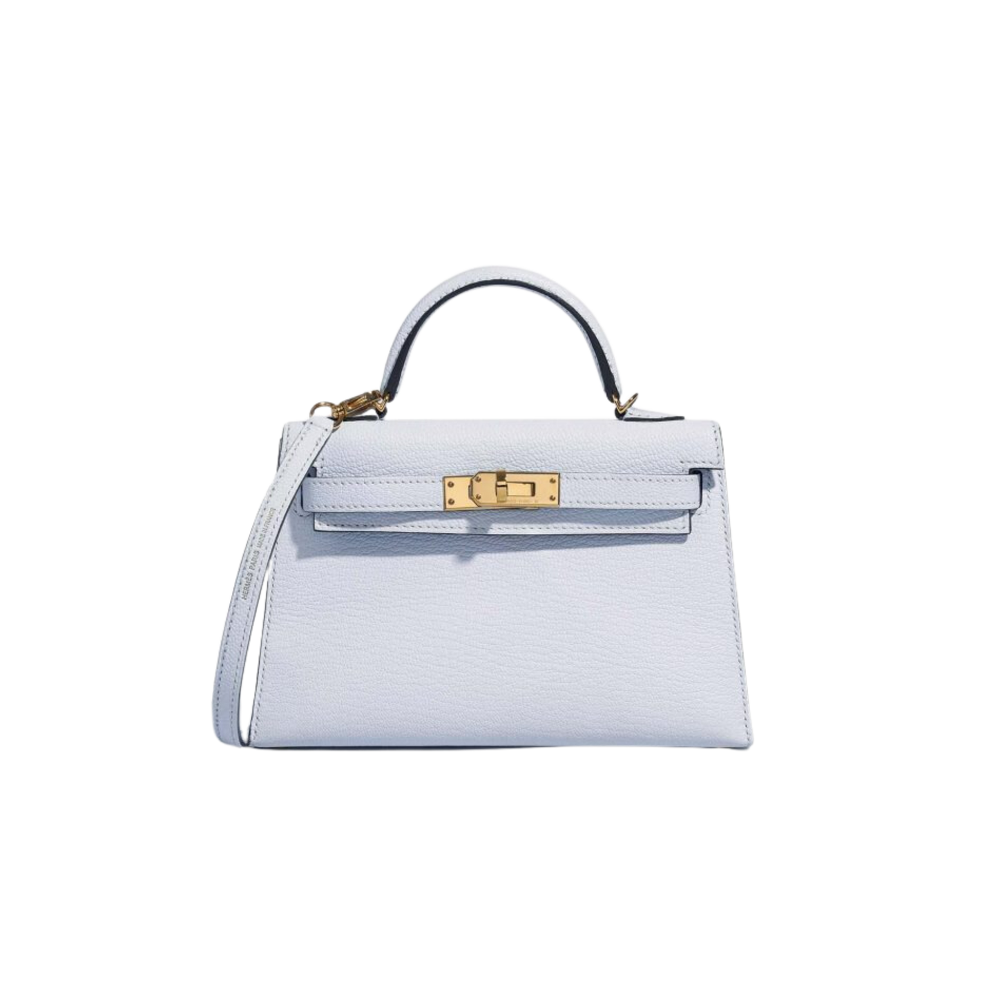 Hermes Kelly 20 Bleu Brume Chevre Mysore Leather