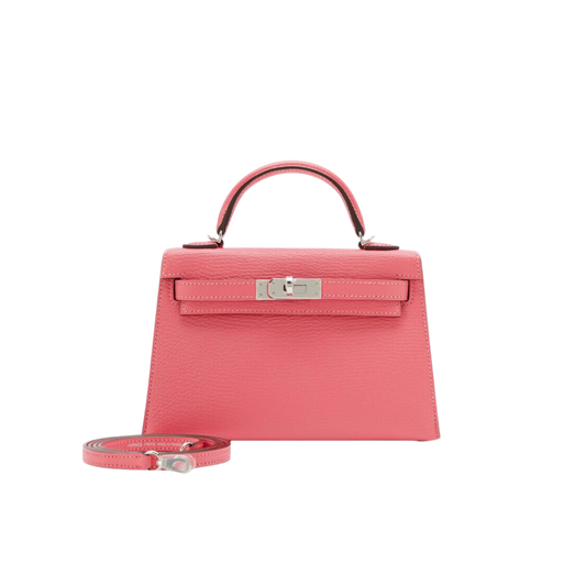 Hermes Kelly 20 Rose Lipstick Chevre Mysore Leather