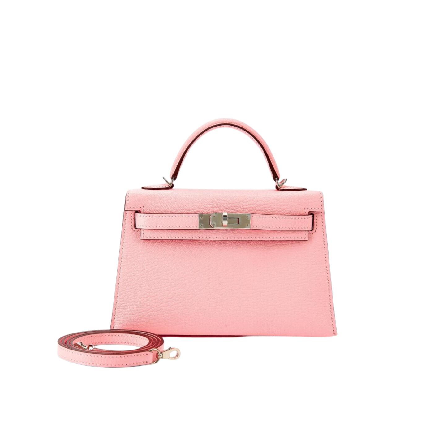 Hermes Kelly 20 Rose Sakura Chevre Mysore Leather