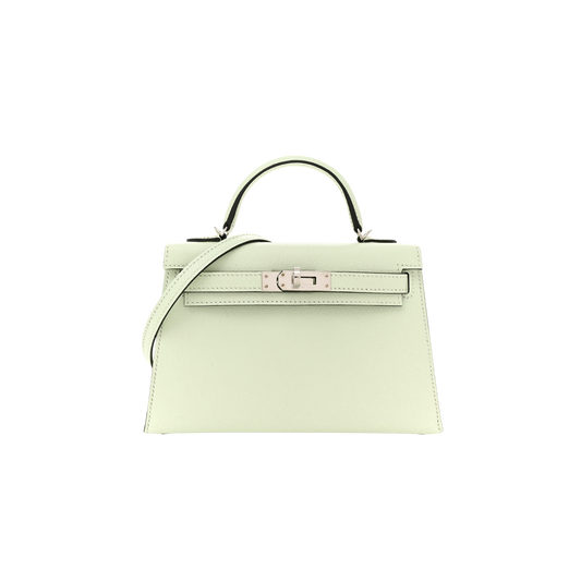 Hermes Kelly 20 Vert Fizz Chevre Mysore Leather
