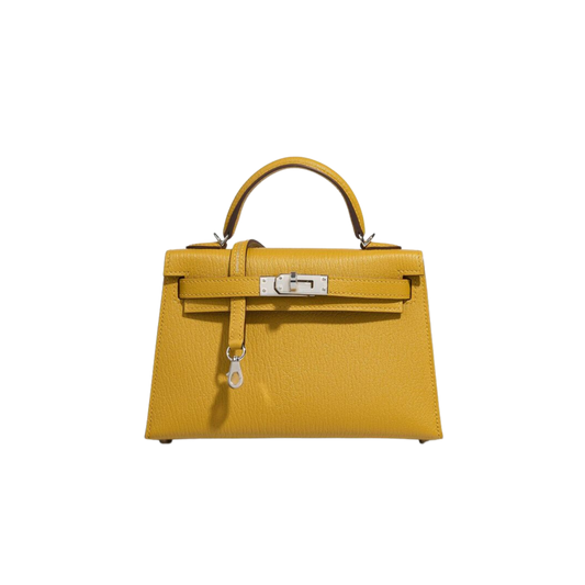 Hermes Kelly 20 Jaune Ambre Chevre Mysore Leather