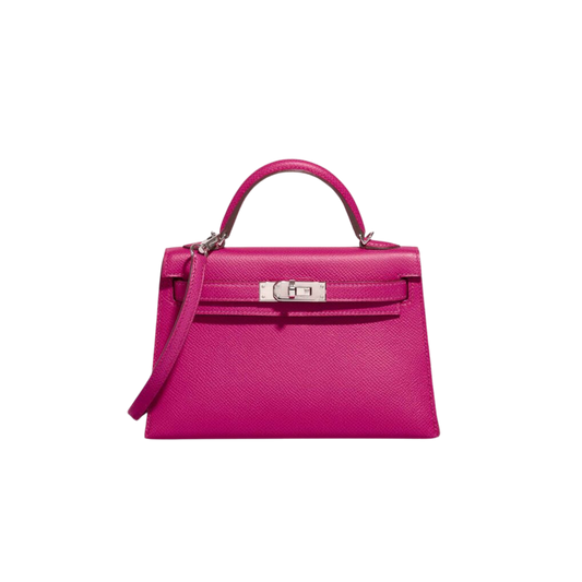 Hermes Kelly 20 Rose Pourpre Epsom Leather