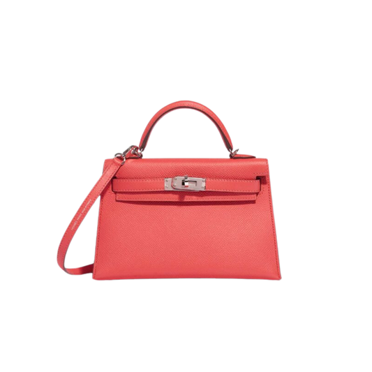 Hermes Kelly 20 Rose Jaipur Epsom Leather