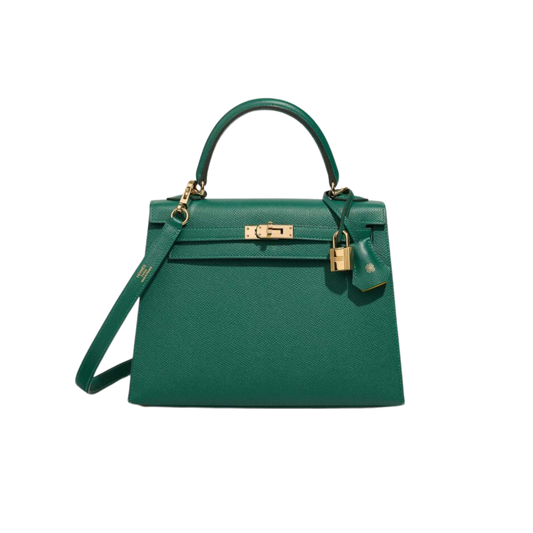 Hermes Kelly 25 Vert Jade Epsom Leather