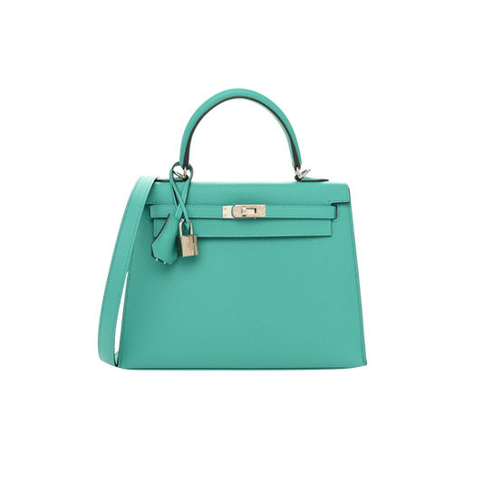 Hermes Kelly 25 Vert Verone Epsom Leather