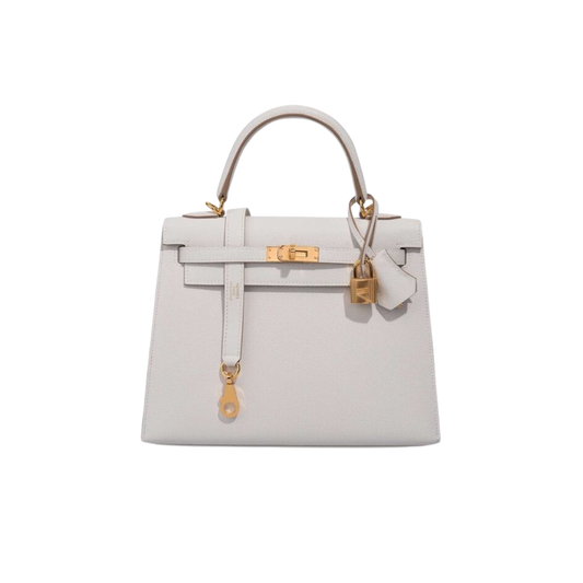Hermes Kelly 25 Gris Pale Epsom Leather